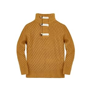 Makkrom Toddler Sweater Baby Boy Girl Turtleneck Cable Knit Sweaters Long Sleeve Christmas Outwear Spring Fall Winter
