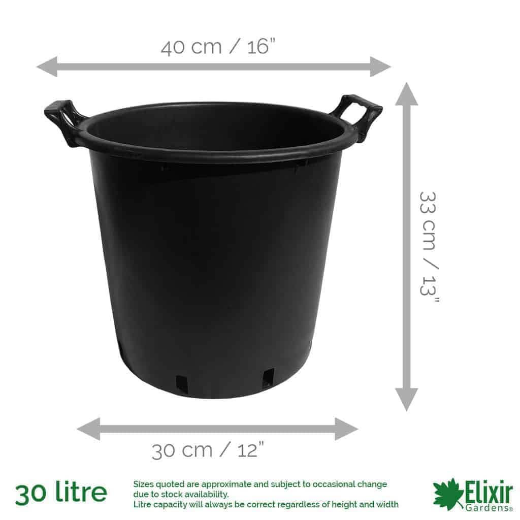 Elixir Gardens Large Strong Outdoor Plastic Plant Pot/Tree & Shrub Pots  with Handles | 30, 35, 50, 75, 80, 95, 110 & 130 L Plastic Planter Pots in  ...