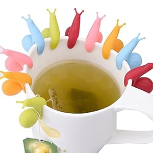 My Pure Selection Silikonschnecken Teebeutelhalter 6er Set