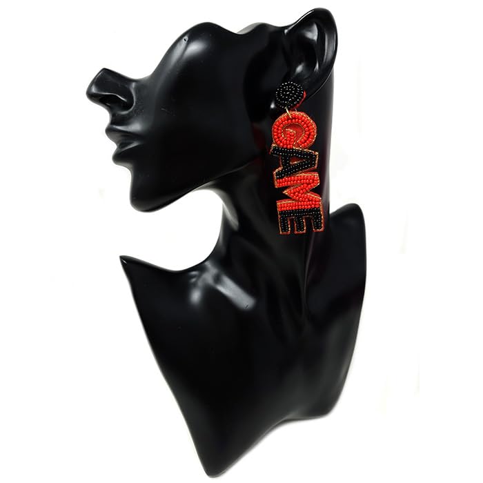 Beaded Game DayPost Earrings Handmade Game Day Earrings College Sport2