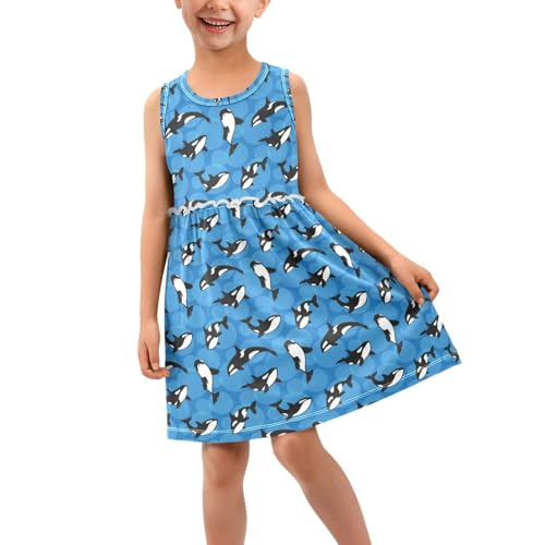 Toddler Girls Dress Sleeveless Sundress Little Girl Tank Dresses for Kids 2-8 YR