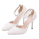 zapatos novia comodos 2019 Fácil de poner y quitar. Se siente cómodo cuando se usa. Stiletto tacones altos