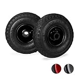 Details: Schwarzes Gummirad Maße D x B: ca. 260 x 85 mm - Achse D: ca. 25 mm - Nabe Länge: ca. 75 mm