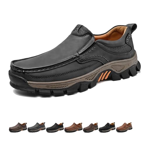 Enjerr Orthopedic Shoes Men,Enjerr Orthopedic Shoes,Men's Comfortable Casual Genuine Leather Slip on Loafers Driving Loafers - Main Image