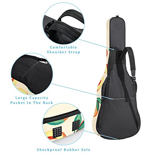 Housse étanche pour guitare acoustique avec double bandoulière et poche Motif pêche Orange, Multicolore 01., 42.9×16.9×4… - Les Beatles, Paul McCartney, John Lennon, RIngo Starr, George Harrison Housse étanche pour guitare acoustique avec double bandoulière et poche Motif pêche Orange, Multicolore 01., 42.9x16.9x4… – Image 4