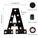 Oycbuzo Light up Letters LED Letter Light up Black Alphabet Letter Night Lights for Home Bar Festival Birthday Party Wedding Decorative (Black Letter A)