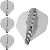Cosmo Dart Flights – Fit Flight Air – STD Clear Black – mit Darts Corner Checkout-Karte