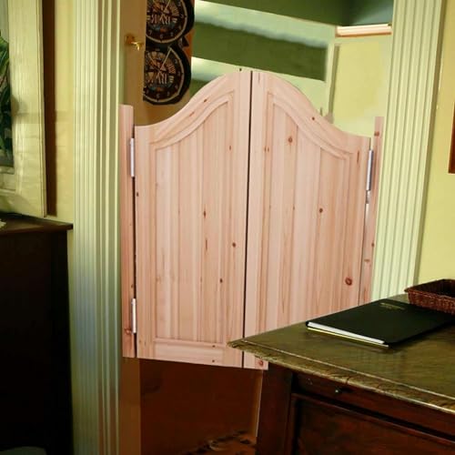 Puerta Batiente Doble, Interiores Puerta Abatible De Madera Maciza, Puerta Vaiven Retro, Cierre Automático, Altura 90 Cm, Para Cocina, Entrada, Tabique (Ancho 75xh90cm)