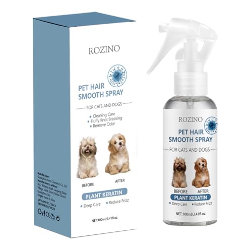 Spray para perros - 100 ml Leave -In - Acondicionador para el cabello enredado elimina Stcctic Home Pet Care para el cabello, nudos, capas obstinadas. Nutre eficazmente el pelo de tu mascota