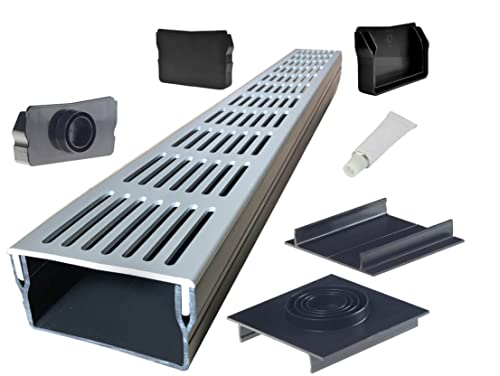 S-lon Kit caniveau Design 2.00 m | Aluminium Gris | Type 100x50 (Slimline caniveaux)