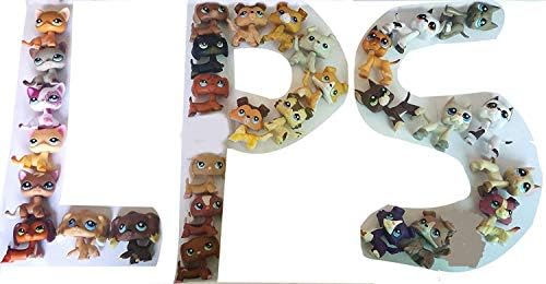 LPSXIE LPS Shorthair Cat LPS Great Dane LPS Cocker Spaniel LPS Collie LPS Dachshund Cat and Dogs Figure Collection Gift Set 30 PCS