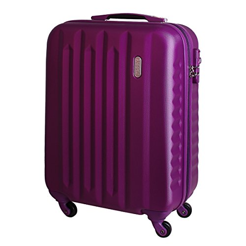 Preisvergleich Produktbild Karry Handgepäck Bordgepäck Hartschalen Koffer für Kurzreisen Urlaub Reisen Businesskoffer Trolley Case TSA Schloss 30 Liter Lila 811