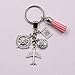 Produktbild KANGDE 1Pcs Erde Flugzeug Schlüsselanhänger Quaste Schlüsselbund Anhänger Reise Schlüsselbund Freundschaft Freund DIY Handmade