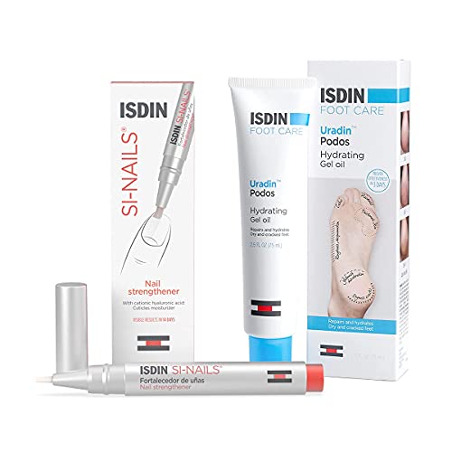 ISDIN Foot & Nail Care Bundle for Stronger Nails & Smooth Feet - Uradin Podos and Si-Nails