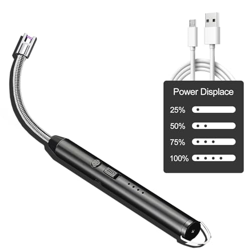 Miniatura 2 de Newaner Encendedor Electrico Cocina Arco Usb Recargable Largo Antiviento 360 Flexible Mecheros De Gas Velas Aromáticas Chimenea Barbacoa Negro