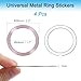 MECCANIXITY Universal Metal Ring Sticker Wireless Magnetic Charger Magnet Ring Stickers 56x1 Mm(ODxT) for Phone Case for All Cellphones, 4 Pack, Pink