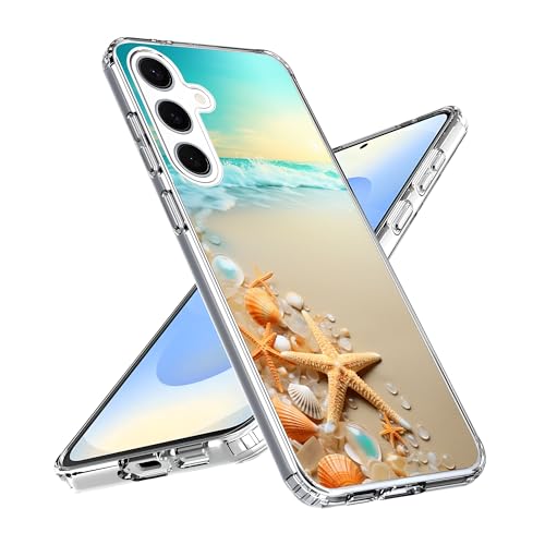 Coque Samsung S25 Plus transparente TPU souple motif étoile de mer conque