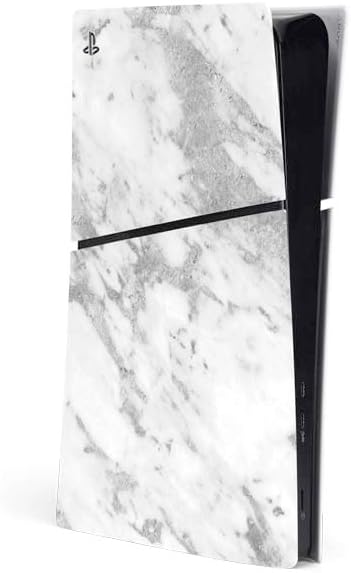 Skinit Decal Gaming Skin Compatible with PS5 Slim Digital Edition Console - Grey Marbling Design