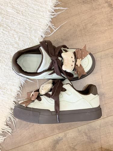 Kawaii Y2K Fashion Platform Sneakers, Cat Design with Bow, Casual Walking Shoes for Women Girls3