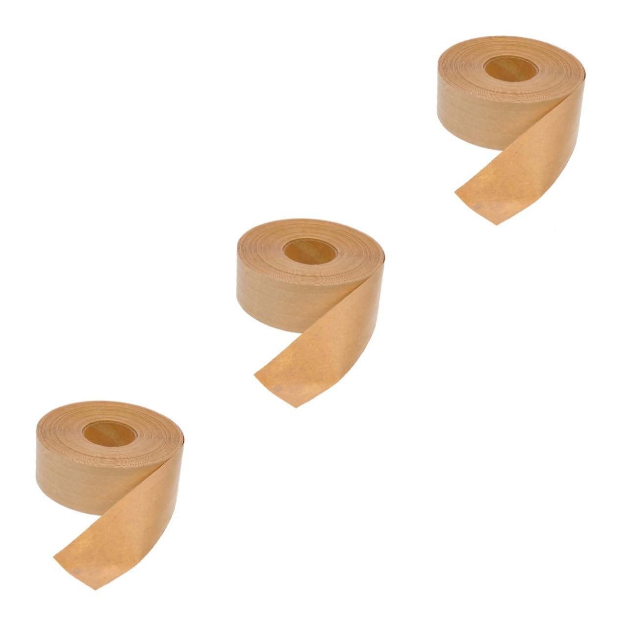 Uonlytech 3 Nastro per Pacchi Carta Kraft Adesione e Resistente Al Calore Scrivibile Ed Ecologico per Imballaggi e Sigillature Domestiche