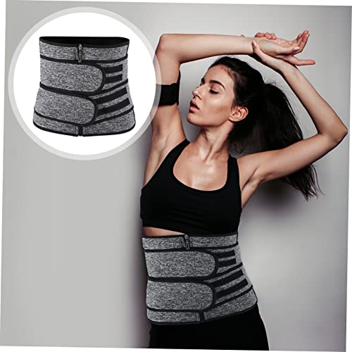 Cinturón de soporte lumbar con cremallera para mujer gris miniatura 4