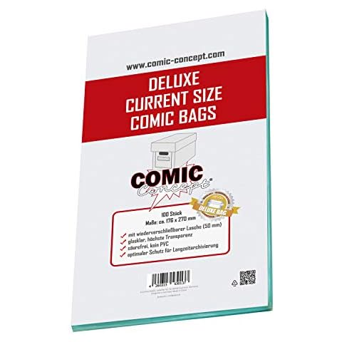 Deluxe Current Size (Bags Sleeves with Adhesive Flap Pack of 100) Cover