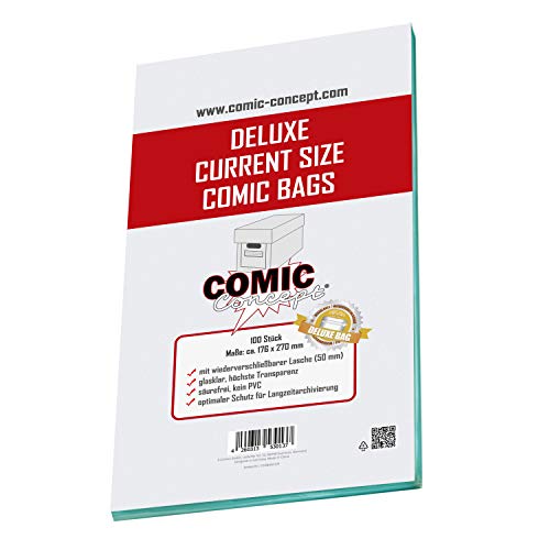 Comic Concept Deluxe Current Size Bags (176 x 270 mm) mit Lasche