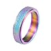 Produktbild Alwayswin Ring Damen Edelstahl Ring Frauen Spinner Ring Sand Blast Finish Ring Comfort Einfach Ring Diamanten Rose Gold Ring Modeschmuck Geschenk Damenring Schmuck