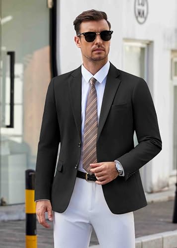 COOFANDY Men's Casual Blazer Lightweight Slim Fit Suit Jacket Two Button Cotton Sport Coats4