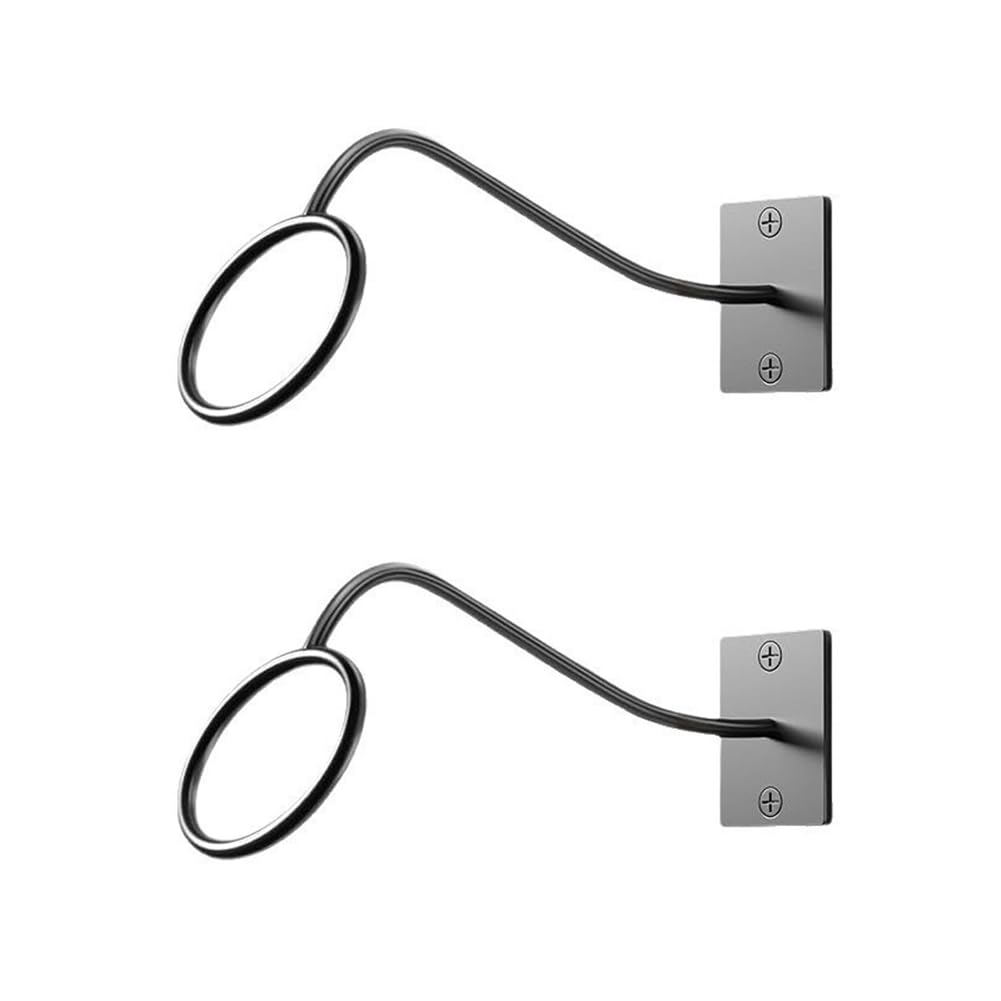 Hndhbfgrt Black 2 Pack Cowboy Hat Holder, Hat Rack For Wall Mount, Metal Hat Organizer Storage Cowboy Hats Hanger Hooks For Wide Brim