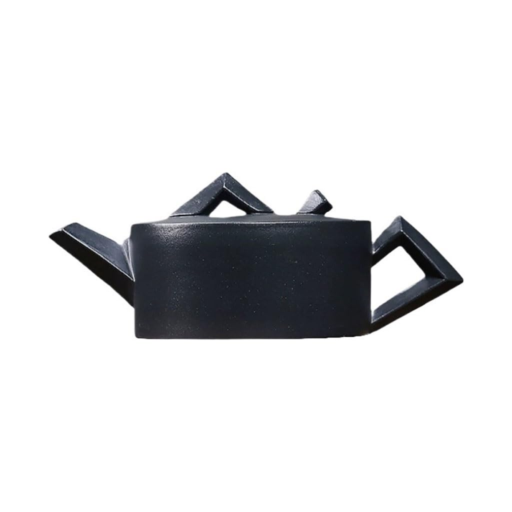 PBWERIGL Japanese ceramic tea pot, Ceramic Porcelain Teapot Black Iron Geometric Household Small Capacity