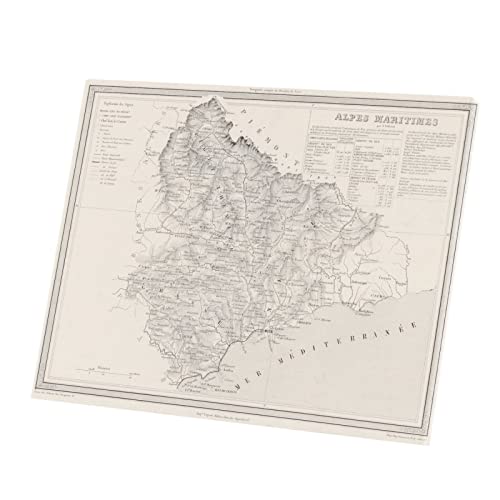 Toile imprimée Alpes Maritimes Nice affiche poster carte ancienne de France