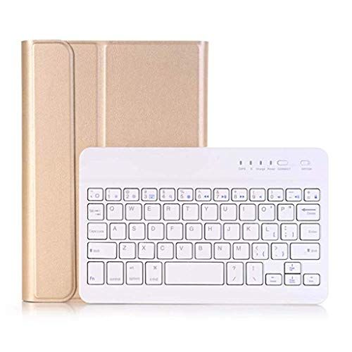 Für Samsung Galaxy Tab A 8.0 Zoll 2019 T290 Bluetooth Tastatur Hülle, Colorful PU Leder Hülle mit magnetisch Abnehmbarer Kabellose Tastatur für