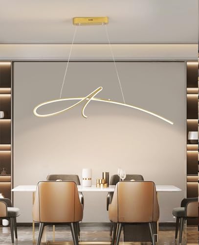 Lampe de cuisine LED et plafonnier suspendu doré pour résoudre le manque de clarté