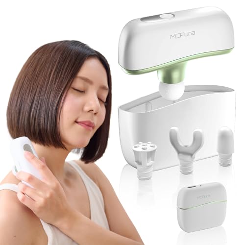 【国内正規品】MCAura 筋膜リリースガン ハンディガン トータルボディケア 「小型の筋膜ガン × 革新的な一体型デザイン」 超軽量240g きんまくリリース電動ガン 10段階強力振動 静音50dB 4種ヘッド付き 筋膜 全身ケア対応 Type-C充電 ワンタッチ操作 携帯便利 誕生日プレゼント 父の日 母の日 クリスマス 新年ギフト(ライトグリーン)