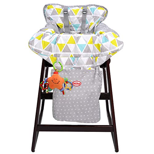image for Nuby Baby Shopping Cart Cover and High Chair Cover 2 in 1, Geometric T