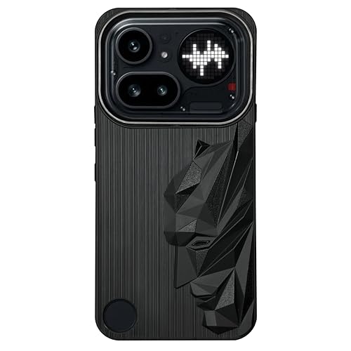 Image of NIUKIN Mobile Back Case for Nothing Phone 4a Pro 5G | 3D Engraved Design | Shockproof Cover | Black