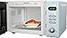 Emerson MWR7020BL Retro Compact Countertop Microwave Oven with Button Control, LED Display, 700W 5 Power Levels, 8 Auto Menus, Glass Turntable and Child Safe Lock, 0.7, Thunderbird Blue