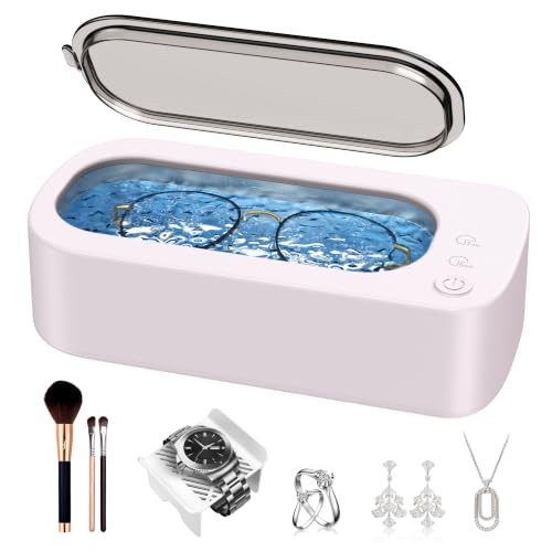 Image of Ultrasonic Jewelry Cleaner Machine: 48kHz 5Min Shine,7Min DeepClean