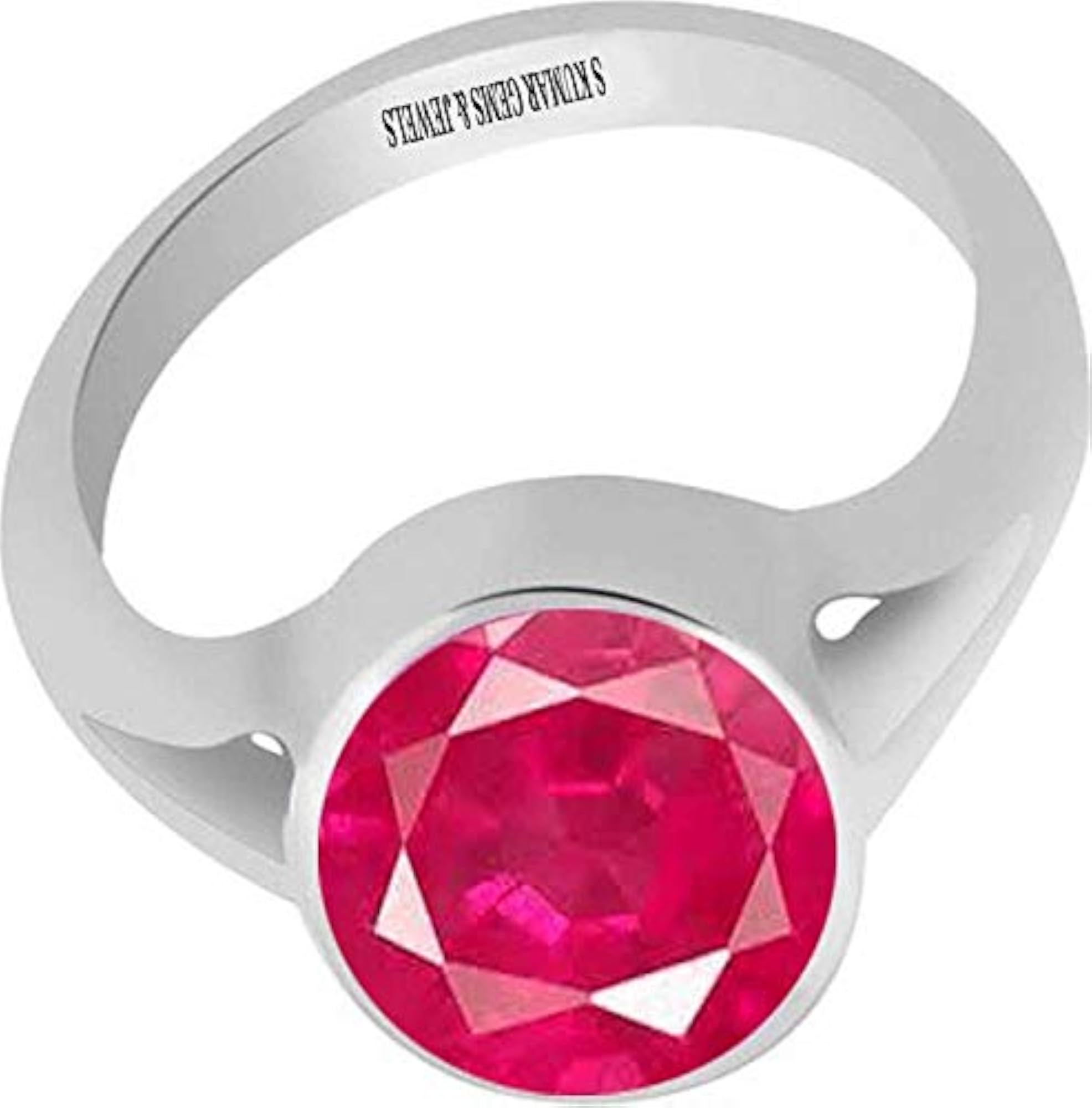 Certified Natural Ruby Silver Ring, 10.25 Ratti