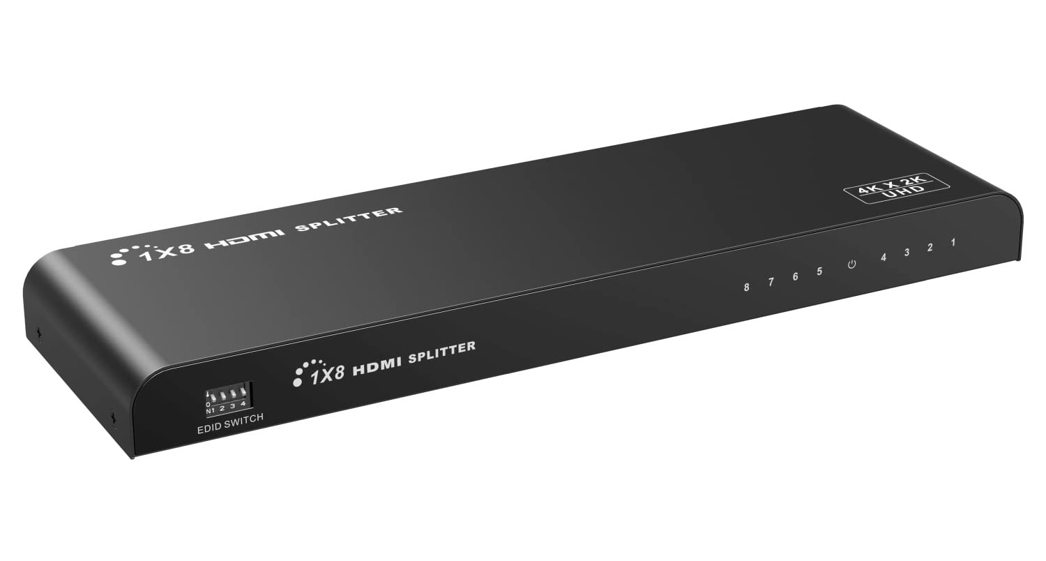 Premium Cord HDMI 2.0 Répartiteur 1-8 connecteurs 4K x 2K / 60Hz Full HD 3D Noir