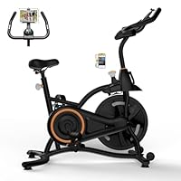 Hillhub Exercise Bike, Reinforced Steel Stationary Bikes for Home with Sleek Design and Stepless Resistance Adjustment, Compact Indoor Cycling Bike with Tablet Mount, Compatible with Zwift & Kinomap