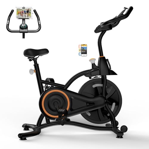 Hillhub Exercise Bike, Stationary Bikes for Home with Grip Pulse Sensor and...