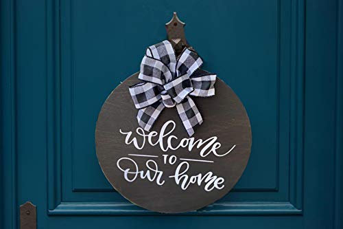 3 Pcs 1/8×12 inch Wood Circles for Door Hanger，Unfinished Large Round Wooden blanks discs for crafts wood sign - Thumbnail 2