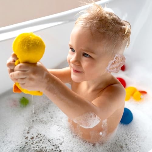 100 Stück Wasserdichte Einweg Ohrenschützer,Dusche Ohr Abdeckung,Transparente Ohrabdeckung mit Elastischen Bändern,für Bad, Friseursalon,Dusche,Spa