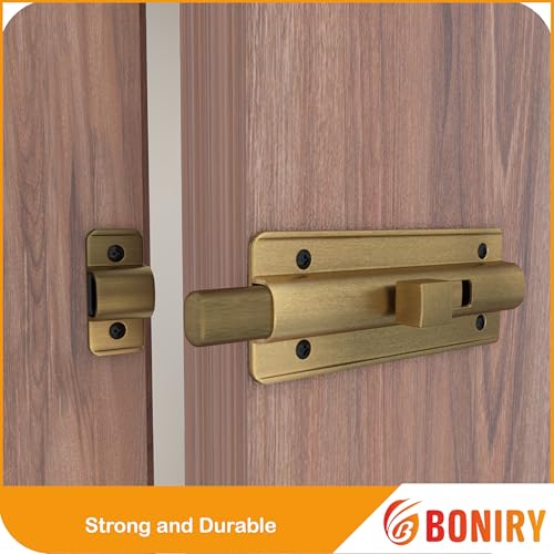 Image of Boniry Premium Heavy Duty Door Latch | Door Stopper Lock | Main Door High Security and Home and Office Doors for Wooden and PVC Door Latch (1, Brass)
