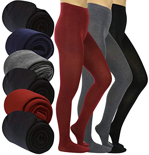 ToBeInStyle Women's Single or Pack of 6 Warm Acrylic Blend Winter Tights