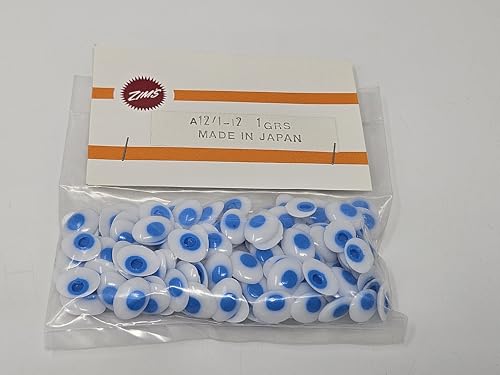 12mm Oval Paste-On Plastic Eyes for Craft Crochet Amigurumi Dolls or Puppets (Bulk Pack of 144) (Pink)