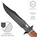 SOG Bowie 2.0 Fixed Blade Knife-Tactical Knife with 6.4 Inch Blade, Hunting Knife with Hard Case TiNi Coating and AUS-8 Steel, Leather Knife Sheath (S1T-L),Brown