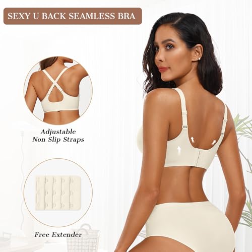 Image of OEAK Womens Wireless Jelly Bras Push Up Bralette Full Coverage No Underwire Bra Comfortable Everyday Seamless Tshirt Bras